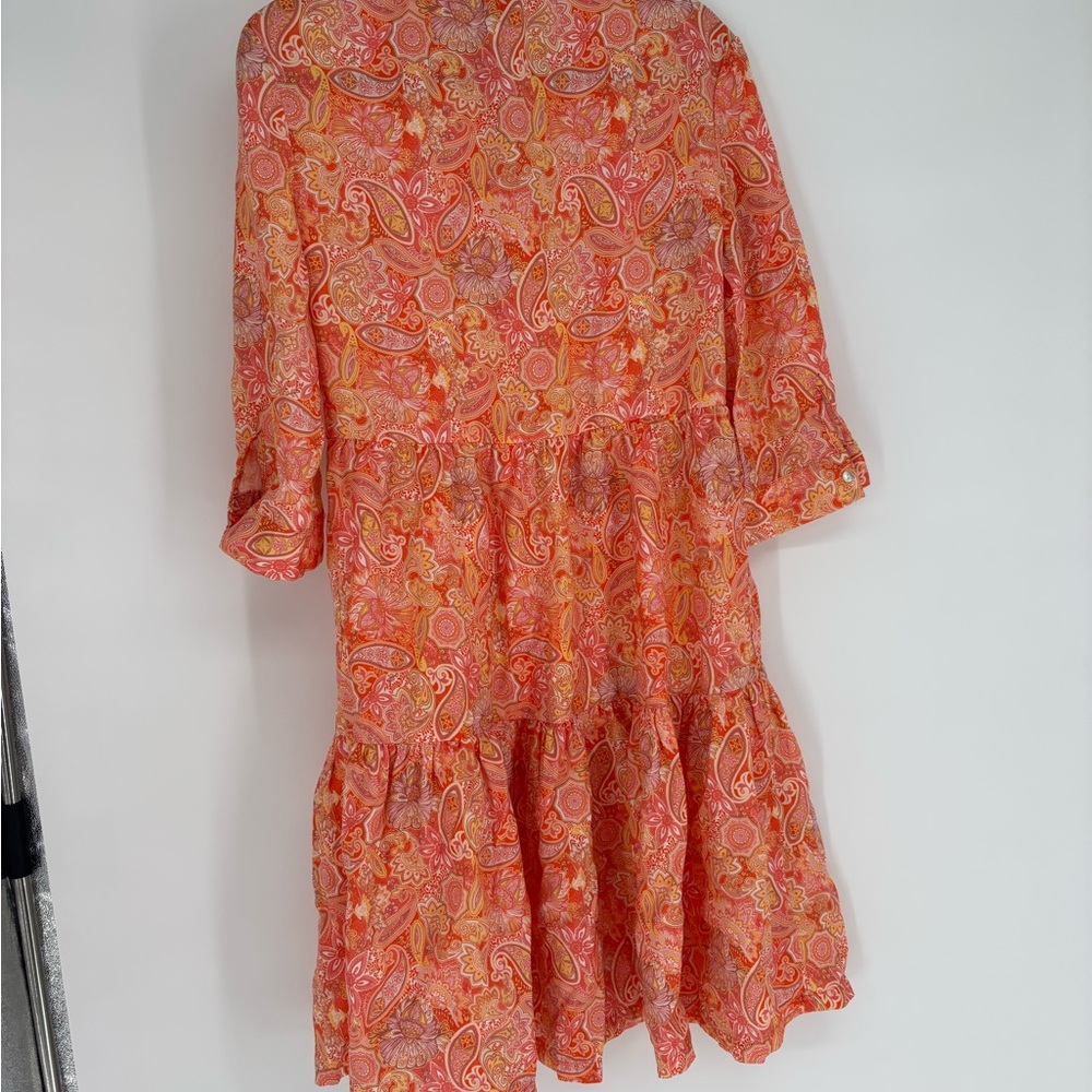 Johnstone & Murphy Paisley Print Button Shirt Dress - Picture 10 of 11